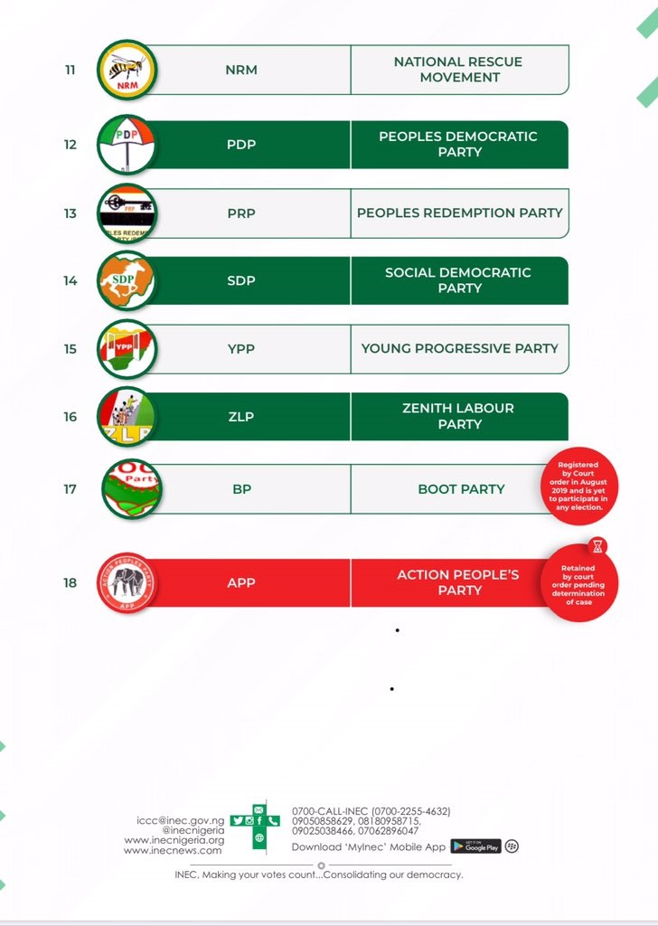 INEC Degister political parties INEC Deregister over 74 Political parties, retain 18 (See Full List)